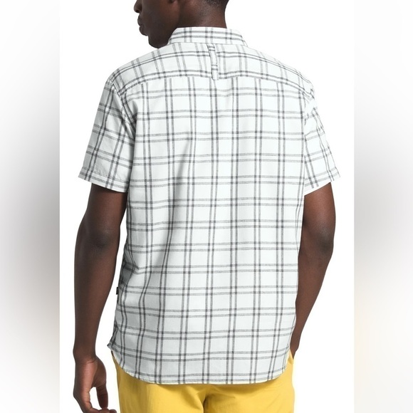 Men’s The North Face Plaid Short Sleeve Hammetts Button Down Blue Gray Size XL - Picture 6 of 16